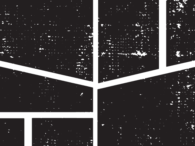 Close up of the lines between graphical comic grids