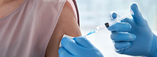 A person receiving a vaccination.