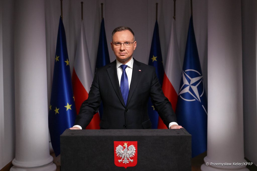 President Andrzej Duda makes a televised announcement on 6 November, 2023
