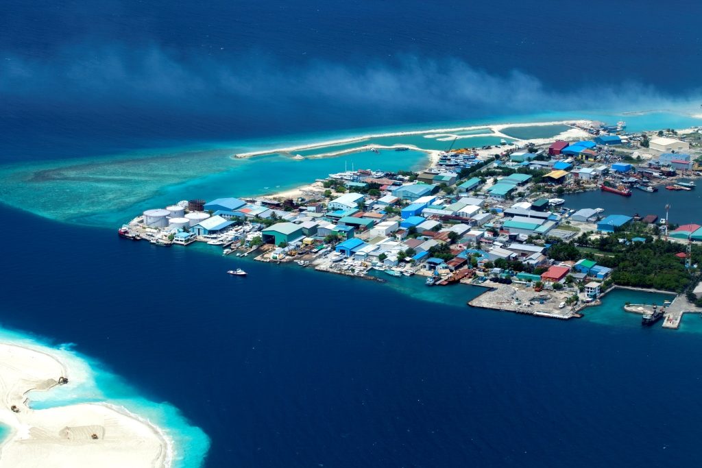 Maldives-small-1024×683 Aerial photo of town and beach