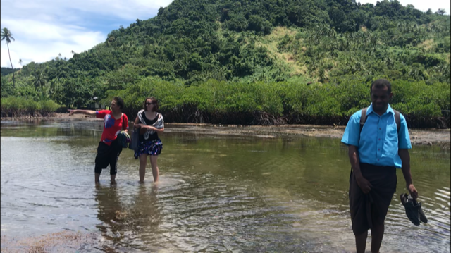 Visiting low lying communities impacted by coastal change in Fiji