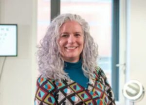 Catherine Porter - a white woman with long grey hair.