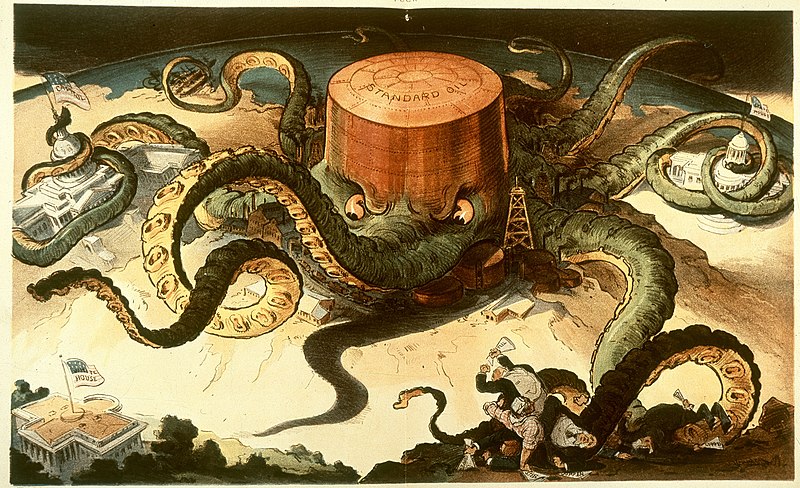 1904 cartoon depicting Standard Oil as an evil octopus