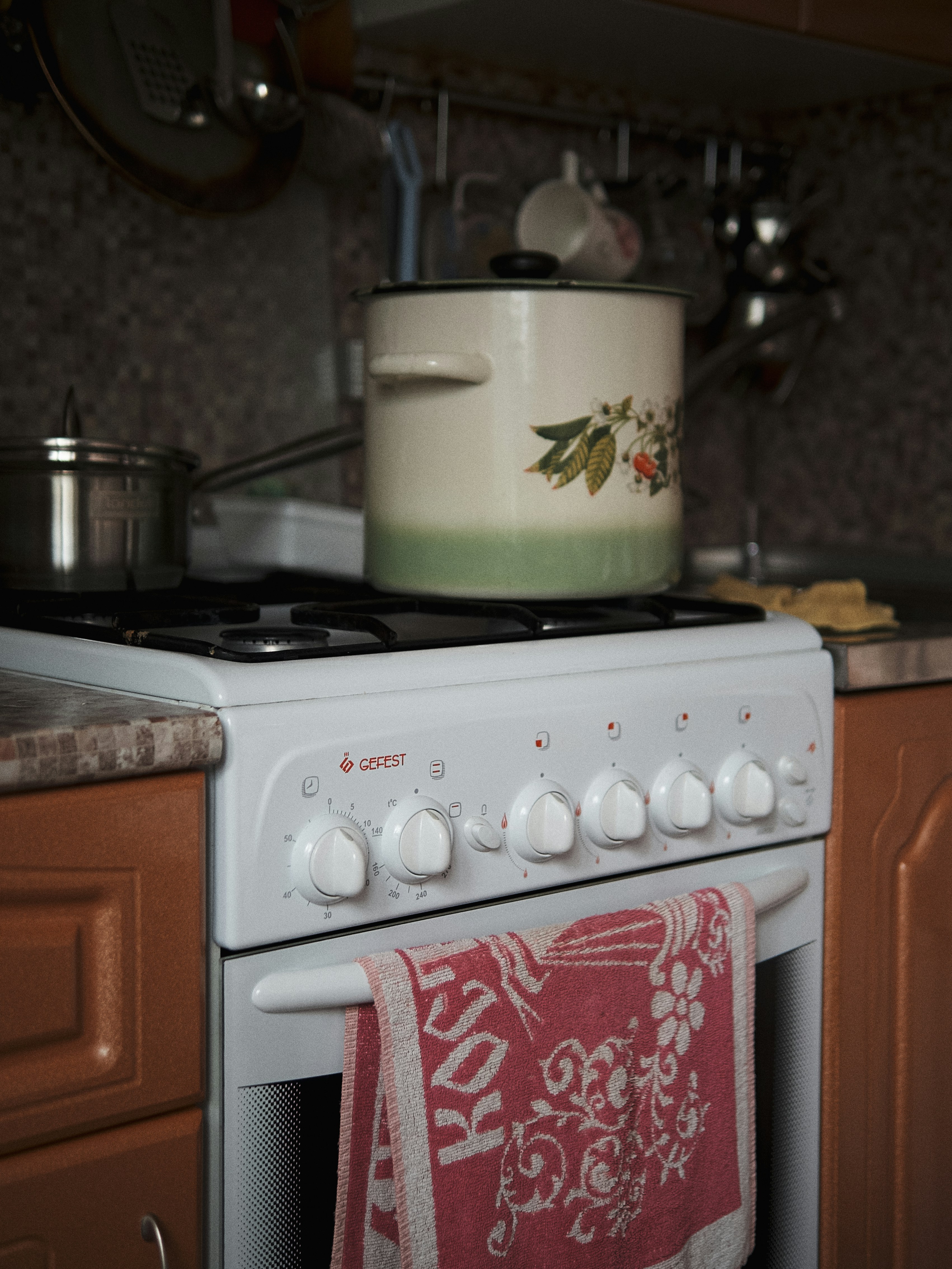 A pot on top of a stove