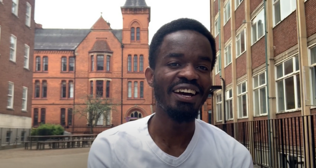 Portrait of Gabriel, international postgraduate student at the University of Manchester