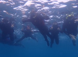 Students scuba diving
