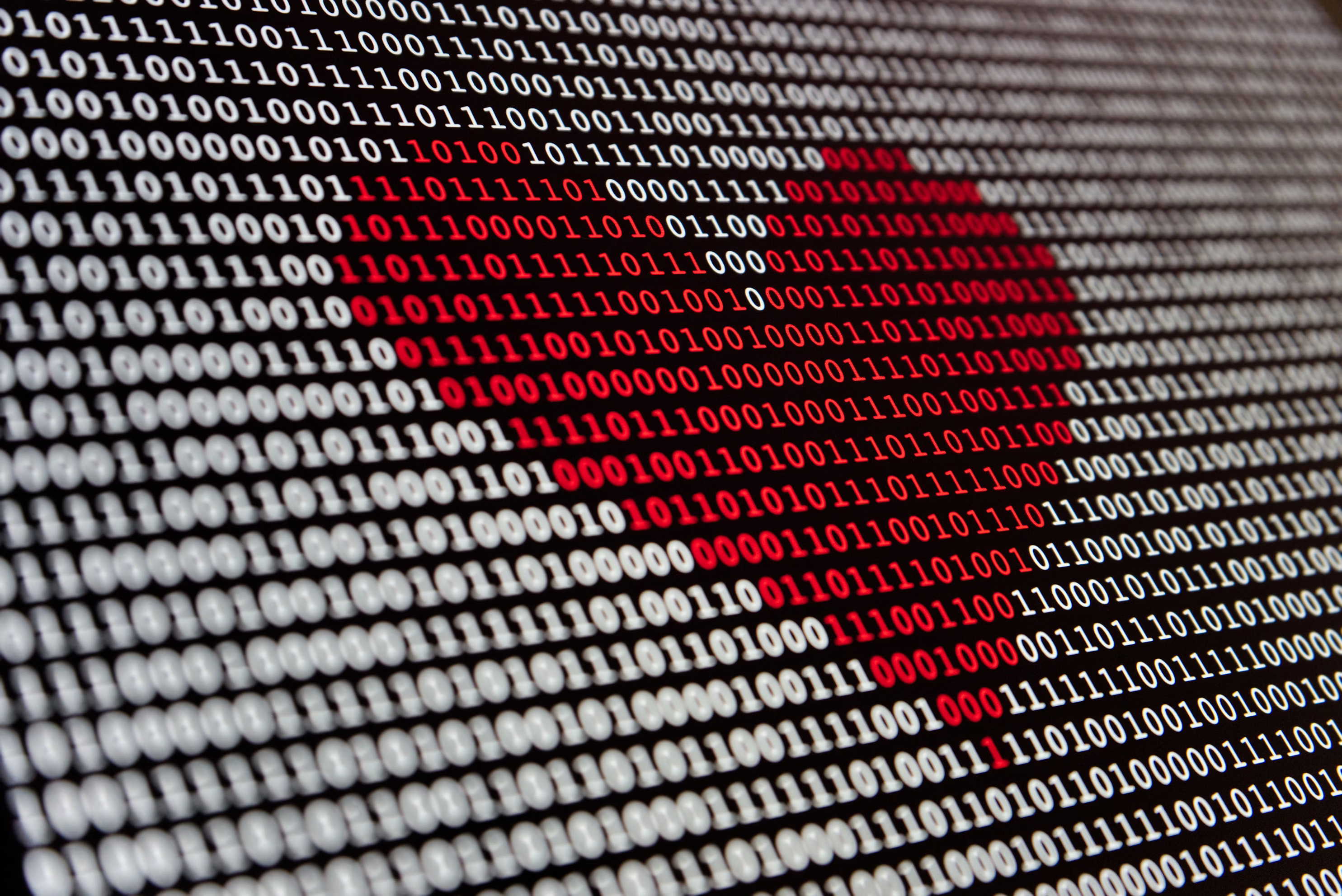 Binary Love Heart imagery