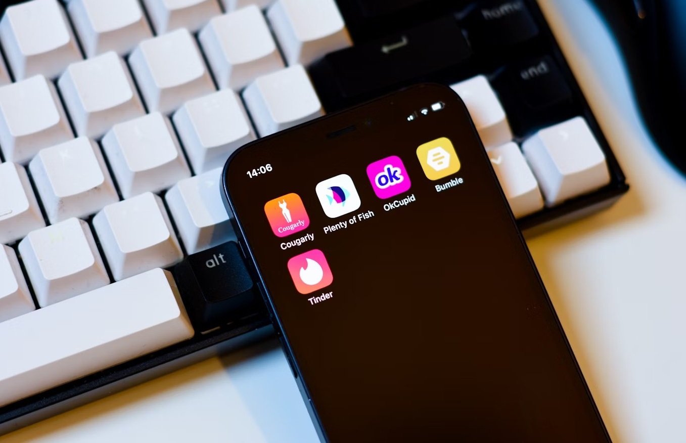 Phone screen displaying dating apps