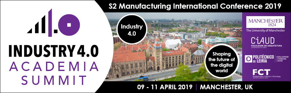 Poster for Industry 4.0 summit in Manchester in April 2019