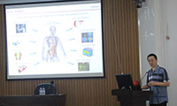 Lei Ren giving a talk at International Workshop on Biorobotics and Biomechanics