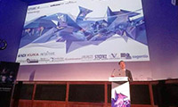 Lei Ren giving the keynote speech at Hamlyn medical robotics symposium in London