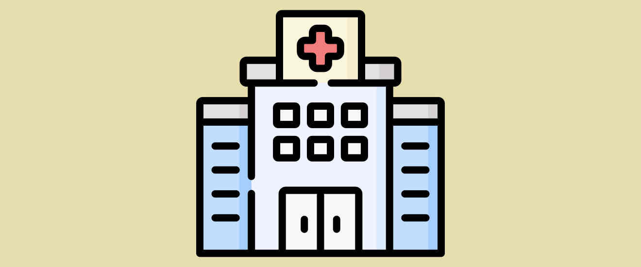 An illustration of a hospital.