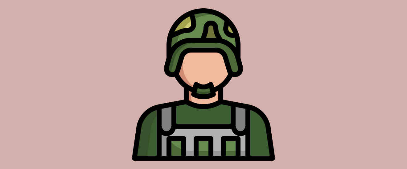 An illustration of a soldier.
