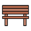 Park bench icon.