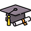Graduation cap icon.