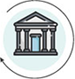 An icon representing a court building.