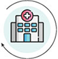 A hospital icon.