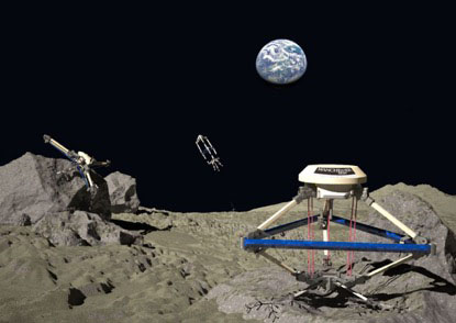 Robotics: Prototype for lunar jumping robots, able to navigate complex planetary environments