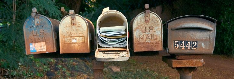 Five US Mailboxes