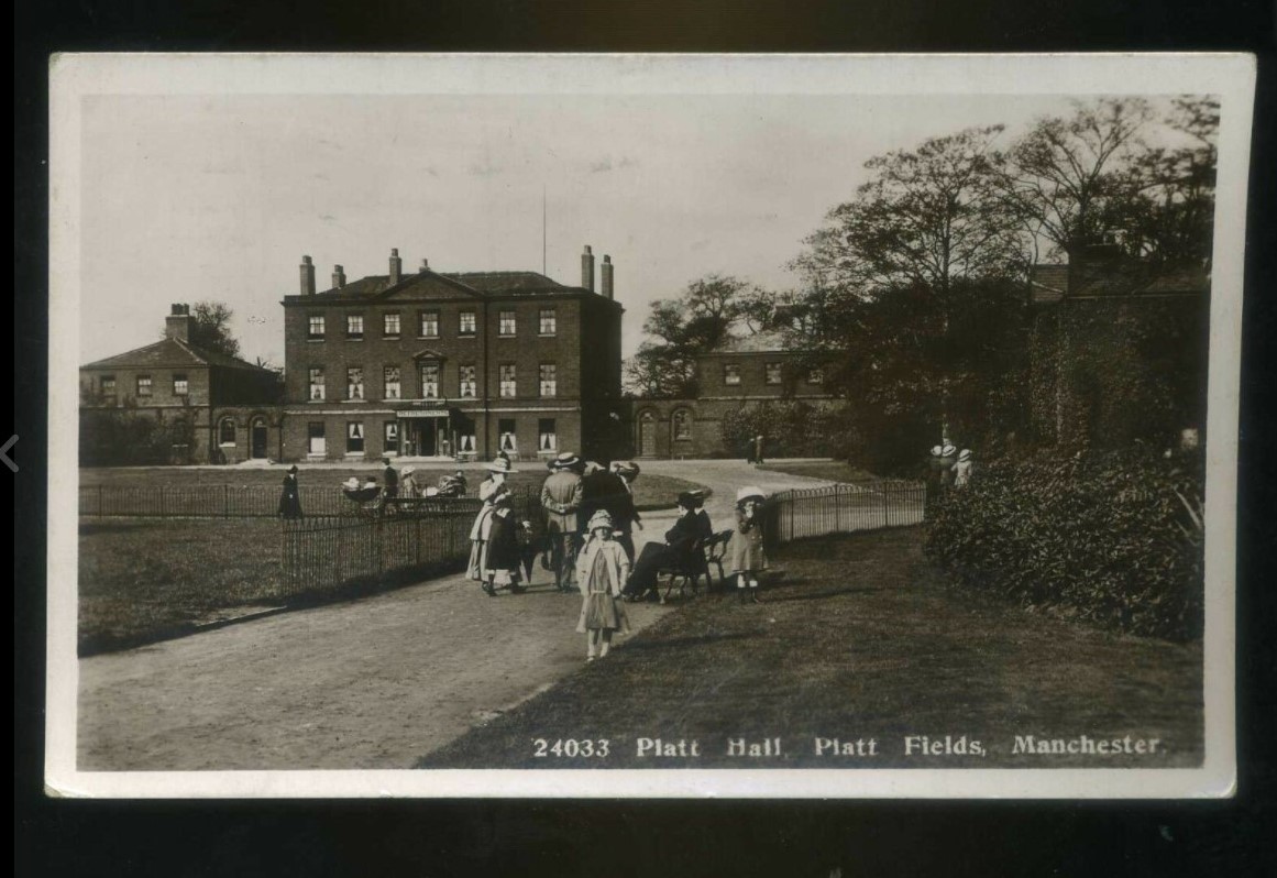 Platt Hall Postcard – Abigail Gilmore Postcard of Platt Hall in the Edwardian era