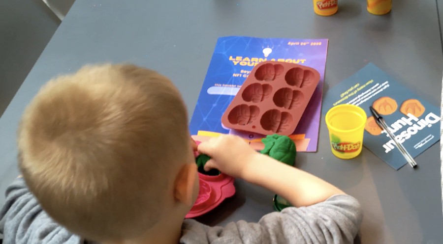 A child doing an activity.