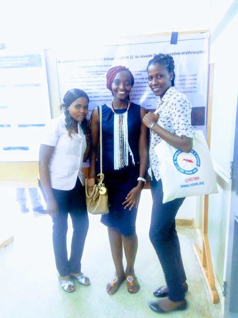 Deborah Kimaro (right) and Happyness Shayo (left) along with other delegate from conference